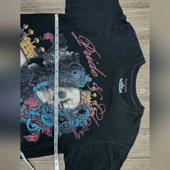 Xzavier Vintage Men's Pride & Glory King Skulls 💀 T-Shirt Size Medium - Picture 5 of 7